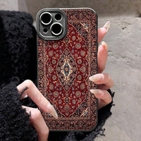 Coque de téléphone portable en TPU avec impression florale Totem et protection de l'objectif pour iPhone X, XR, XS, 11, 12, 13, 14, 15, 16, 17 Pro Max