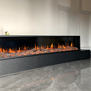 <span class=keywords><strong>Chimenea</strong></span> Eléctrica Ultrafina con Pantalla LCD, Panel Táctil y Temporizador <span class=keywords><strong>para</strong></span> Decoración de Interiores, Sala de Estar - Product Image 1