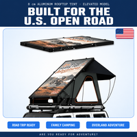 Tente de toit pliante triangulaire ultra-fine de 8 cm à coque rigide, tente de toit portable pour voiture pour le camping, la chasse et la pêche