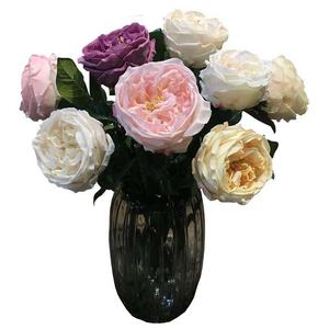 Nicro T330 — bouquet de mariage, pièces centrales de haute qualité, simples têtes, en Latex tactile, Rose Austin, Rose en soie, DIY bricolage - Product Image 3