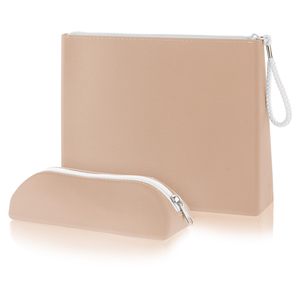 Fournisseur professionnel de trousses de maquillage en silicone personnalisées, pochettes cosmétiques imperméables, sacs à pinceaux en silicone, sacs de voyage pour maquillage en gros - Product Image 1