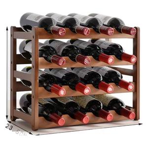 Estante para Vino de Madera, Rectangular, de Madera Maciza, con Capacidad para 6 Botellas, Estilo Moderno y Simple, para Mostrador de Bar o Fiestas - Product Image 3