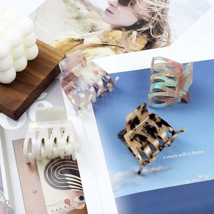 ปิ่นปักผมผู้หญิงแบบหนีบผมสไตล์เกาหลีกิ๊บหนีบผมอะซิเตทรูปคลื่นท้องฟ้าดาวระยิบระยับสีกระดองเต่าขนาด6ซม. - Product Image 6