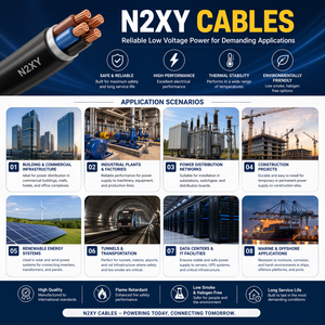 <span class=keywords><strong>Cable</strong></span> de alimentación de cobre de cuatro núcleos con cubierta de PVC XLPE de baja tensión 0.6 KV 1.0KV YJV N2XY 4x25+16mm-4x500+240mm - Product Image 4