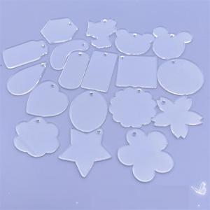 공장 레이저 절단 조각 2MM 플라스틱 보드 아크릴 시트 투명 아크릴 디스크 원 - Product Image 1