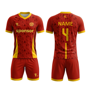 Custom Full Sublimatie Voetbalshirt Ademend Vochtregulerend Mesh Polyester Ademend Geborduurd Logo Voetbaltenue - Product Image 3