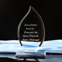 Trophée en cristal K9 en forme de goutte d'eau, prix d'usine HDW, logo personnalisé, adapté à diverses cérémonies de remise de prix