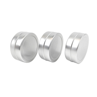 Boîte de conserve en aluminium ronde miniature vide de 45x45x18 mm, boîte d'emballage, couvercle à vis en aluminium, boîte en fer blanc, récipient rond pour le thé