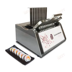 Kommerzielle manuelle Schneideteile aus Edelstahl Korea runder quadratischer Sushi-Rollenschneider Schneidemaschine