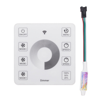 Contrôleur de bande lumineuse LED à distance par panneau RF avec 28 motifs intégrés, canaux uniques, IC DC12~24V, 3200 pixels, services DMX