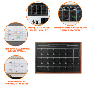 <span class=keywords><strong>Calendario</strong></span> de Pared Reutilizable Grande de 68.5x45.5cm, Tablero de Planificación <span class=keywords><strong>Mensual</strong></span> de Madera Lacada con Impresión HD, <span class=keywords><strong>Pizarra</strong></span> Blanca para Aula, Oficina, Cocina - Product Image 2