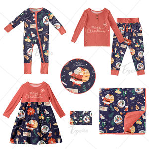 Proveedor personalizado bambú cremallera mameluco niños estampado lindo suave Pijamas bebé recién nacido pijamas al por mayor ropa de bebé - Product Image 2