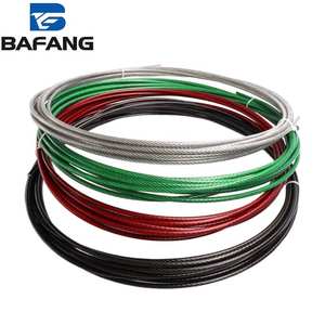 Трос стальной оцинкованный, прозрачный, с ПВХ/нейлоновым покрытием, цвета: синий, красный, зеленый, черный, белый, производство Китай - Product Image 1