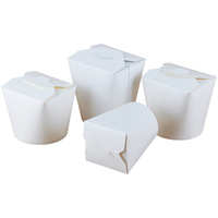 Seau d'emballage en papier de boîte ronde blanche jetable de vente chaude pour la nourriture de nouilles de pâtes à emporter