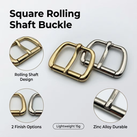 Boucle carrée en alliage de zinc de 37 mm avec axe rotatif, classique, tendance, multi-usages, de haute qualité, pour sacs, ceintures et accessoires de sac