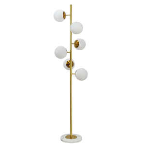 Lampadaire moderne design danois lampe verticale nordique de salon boule de verre or chambre bureau avec fonction de charge lampadaire - Product Image 5