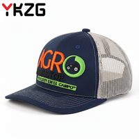 Casquette Trucker Snapback d'été respirante à 5 panneaux avec dos en maille et visière incurvée, broderie 3D, personnalisable avec logo, OEM ODM