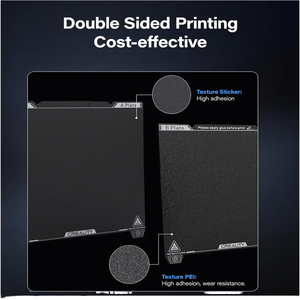 Creality 3D K1 PEI Hoja Impresora 3D con textura de doble cara 235x235mm Placa de construcción de acero con resorte flexible magnético - Product Image 1