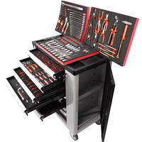Gabinete de Herramientas con Juego de 283 Piezas para Mecánicos, Personalizable OEM, para Taller o Garaje, Resistente, Móvil, de Acero CR-V con 7 Cajones, 77x46x96cm, 55kg