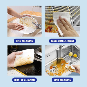 Toallitas de Limpieza Ecológicas para Cocina, Toallitas Húmedas Desechables No Tejidas, Eliminan Grasa y Aceite - Product Image 4