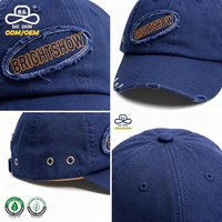 Casquette de baseball vintage délavée et vieillie style streetwear à profil bas, personnalisable avec patch, pour homme et femme, idéale pour l'extérieur