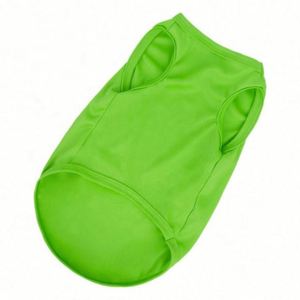 Vente en gros de T-shirts pour chiens les plus vendus, vêtements pour animaux de compagnie vierges de couleur unie avec logo personnalisé, impression UV, polyester doux, best-seller - Product Image 4