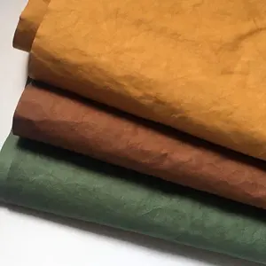 Myc Custom Roll Sheets Wasbaar Kraftpapier Stof Gerecycled Eco-Vriendelijk Wasbaar Jacron Palnt Papier Voor Draagtas