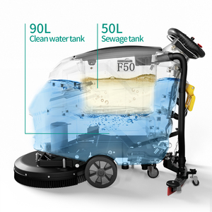 Industrial Hand Push Cleaning <b>Machine</b> Floor Scrubber <b>Walk</b> Behind Scrubber Auto Floor Outdoor Court Floor Polish <b>Machine</b> - Product Image 3