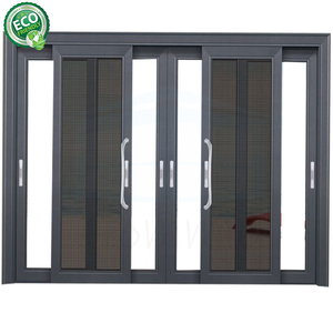 Système de portes coulissantes en aluminium isolées thermiquement et résistantes au vent pour usage résidentiel - Product Image 1