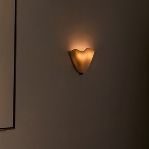 Vera Sconce Flower <b>Wall</b> Lamp Glass Amber Color Led <b>Light</b> Source 220V Living Room <b>Bedside</b> Lighting - Product Image 1