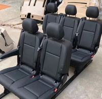 Siège Vito en cuir noir d'origine 2024 pour Mercedes Viano Vito Classe V, pliable sur les modèles W447/Metris/Vito/V250/V300