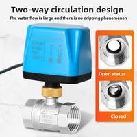 Vanne à bille électrique en acier inoxydable 304 DN15-DN50, vanne de commande motorisée à 2 voies pour systèmes de chauffage solaire et de drainage