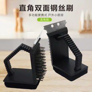 Multifunctional Cleaning <b>Brush</b> Steel <b>Wire</b> Handheld For Barbecuing Outdoor Kitchen Use - Product Image 3