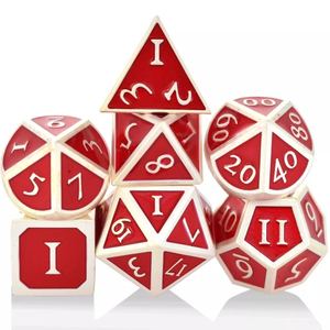 High Quality 7pcs <strong>Set</strong> of D20 Ancient Metal <strong>Dice</strong> 16mm 20mm Custom Logo Factory Wholesale for D&amp;D RPG Dungeons Dragons - Product Image 5