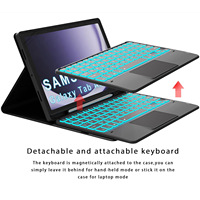 Clavier magique pour tablette Samsung A9+/A11+ 11 pouces, étui avec pavé tactile et emplacement pour stylet Laudtec