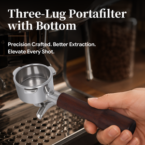 Porte-filtre à expresso classique italien 51 mm à trois griffes, poignée en bois de rose, pièce de rechange OEM pour machine à café automatique, panier de 16 g - Product Image 2