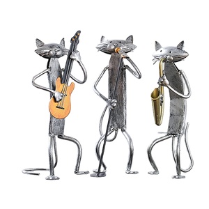 Popolare Cat Band ferro arte metallo ornamenti decorativi transfrontalieri artigianato chitarra sassofono strumenti musicali accessori - Product Image 1