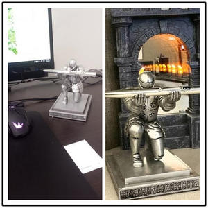 शांत कलम स्टैंड कार्यालय घर सजावट सजावट राल डेस्क आयोजक कार्यकारी घुटना टेककर नाइट कलम पेंसिल धारक के रूप में पुरुषों के लिए उपहार - Product Image 2