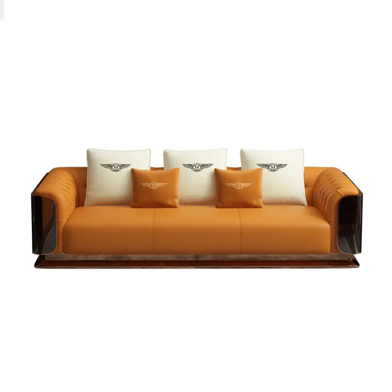 Sang trọng da phòng khách Ý biệt thự phòng khách sofa đồ nội thất