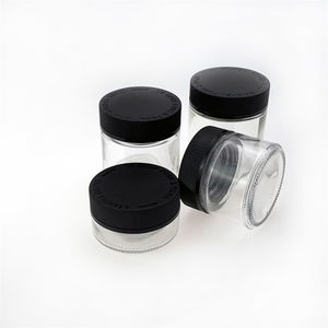 Bocal <span class=keywords><strong>en</strong></span> <span class=keywords><strong>verre</strong></span> de 1oz 2oz 3oz 4oz avec couvercle CR petits contenants anti-fuite pour épices cosmétiques artisanat - Product Image 1