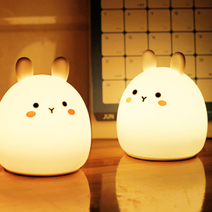 Lumière De Nuit d'enfants de Lapin Mignon Lampe Silicone Pépinière Bébé Kawaii Veilleuse - Product Image 6