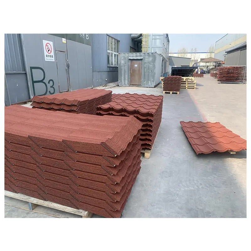 Hot Sale Classical Style Stone coated steel roofing tile Building Materials from Shandong China for Roofing Projects
