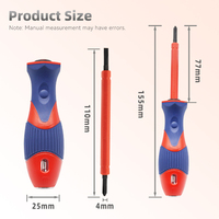 Lápiz Probador de Voltaje Desmontable al por Mayor con Destornillador de Doble Punta para Reparación de Enchufes, 155mm, Modelo 40Cr 556