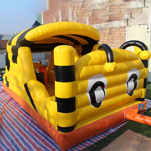 Parc d'obstacles gonflable commercial Thème Abeilles Jaunes avec toboggan et château gonflable - Product Image 5
