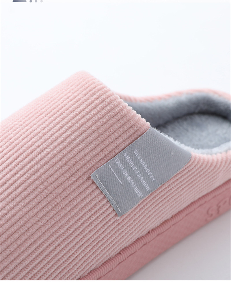 Home Thick Soled Cotton Slippers Men and Women Winter Indoor Warm Slippers