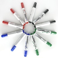Marqueur effaçable à sec pour tableau blanc, pointe fine, 3,1 g, couleurs noir, rouge, vert, bleu, avec option de logo personnalisé, vente en gros
