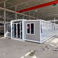 Maison conteneur préfabriquée extensible de 20 pieds de qualité supérieure, moderne, mobile, modulaire et pliable, avec 2 chambres pour habitation