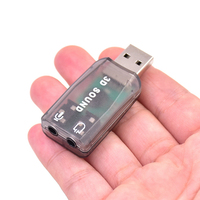 Externer 5.1 USB 3D-Soundkartenadapter mit USB2.0/3.5-Anschluss für Laptops ohne 3,5-mm-Buchsen