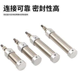 Mini cylindre pneumatique en acier inoxydable PB10x5/10/15/20/25/30/35/40/45/50/60/75/100-S, nouveau cylindre à piston pneumatique, roulement de piston agricole - Product Image 2