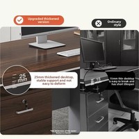 Bureau de travail individuel avec chaise, style minimaliste moderne, en bois massif, taille personnalisable, tiroir amovible, pour la maison